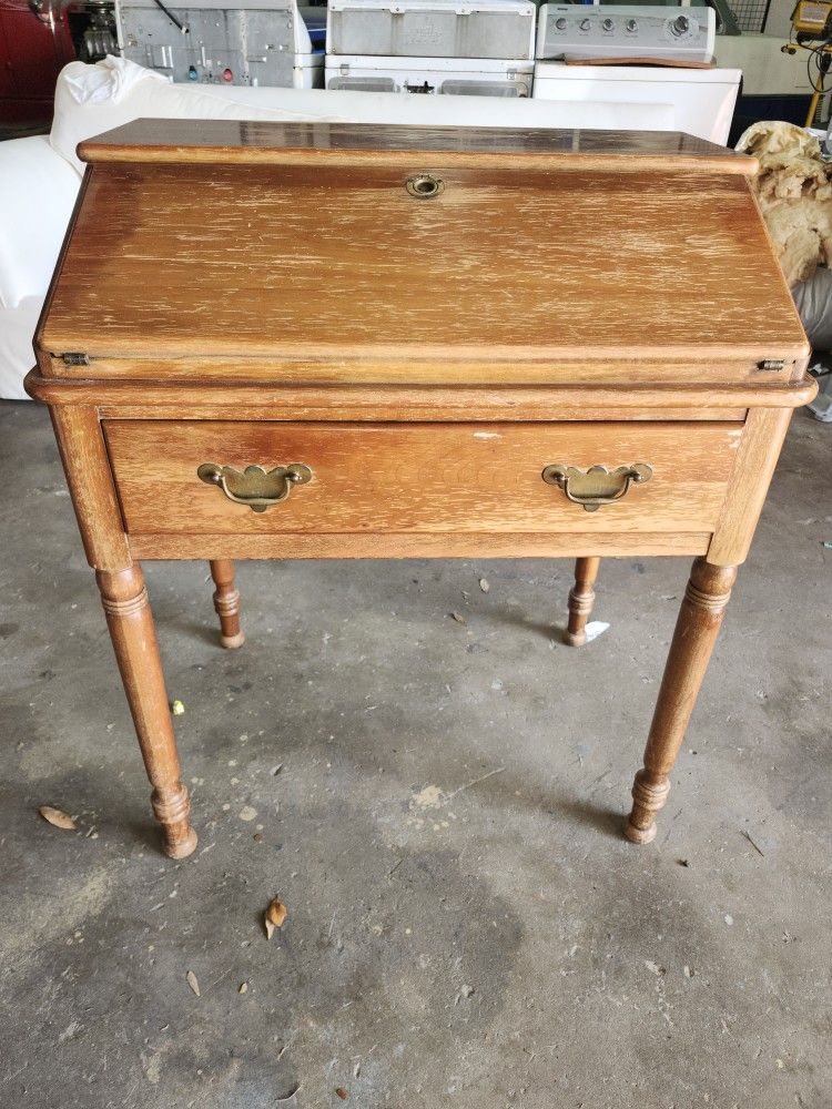 Small Vintage Drop Front Desk