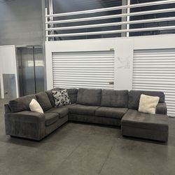 Living Spaces Grey Sectional