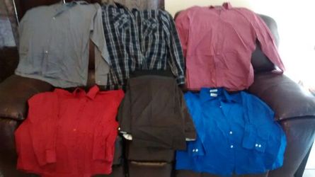 Men's dress shirts and slacks
