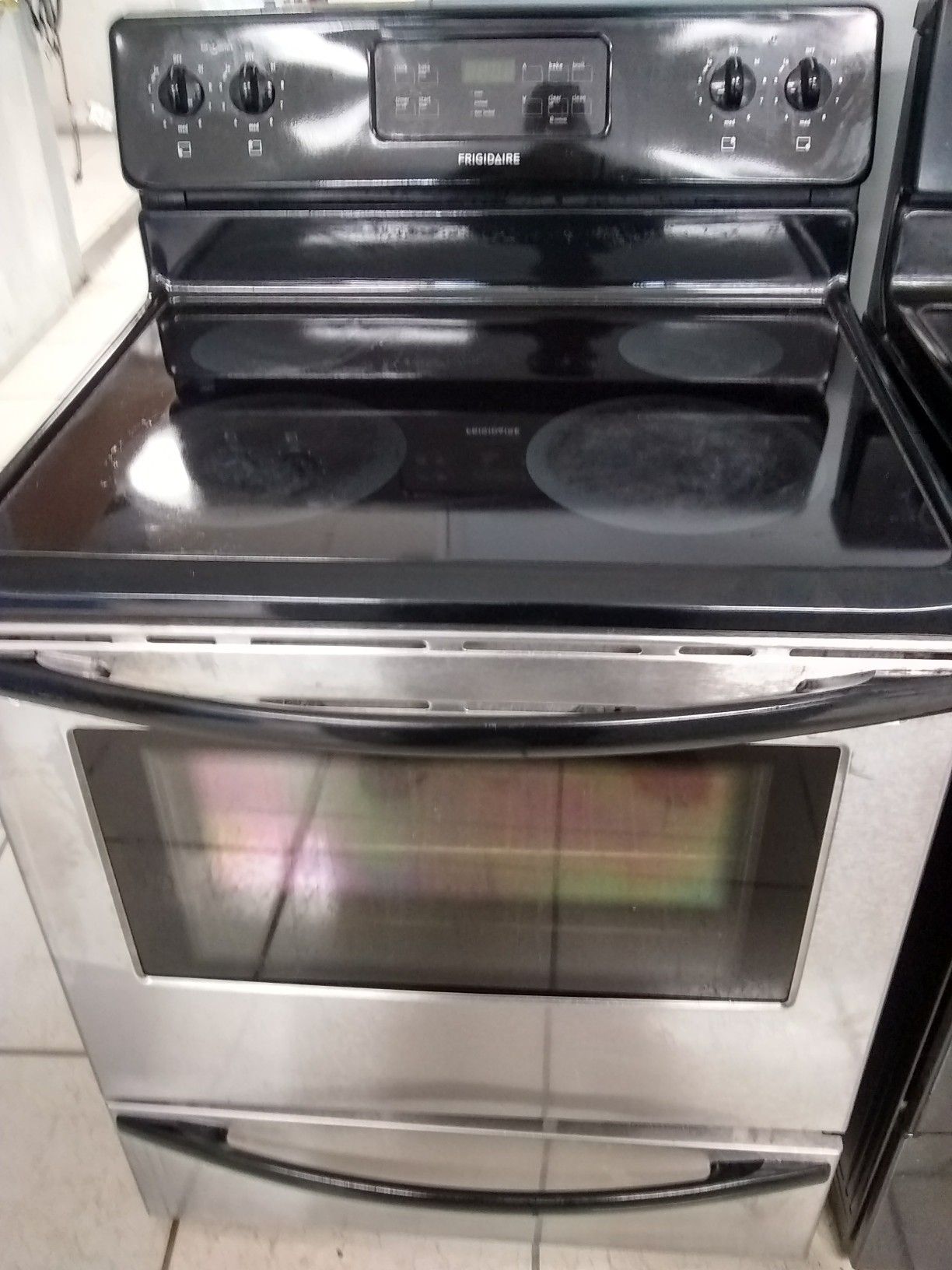 Frigidaire stainless steel glass top stove
