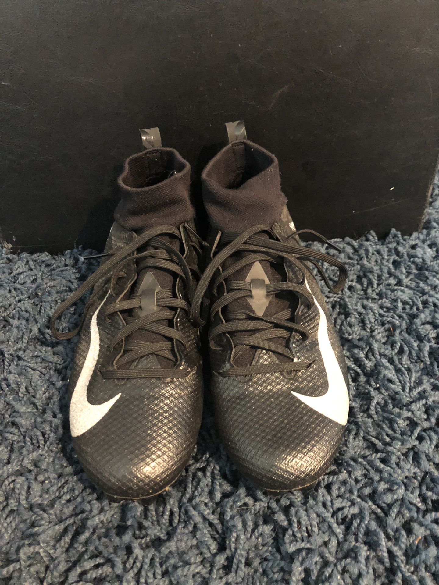 MEN FOOTBALL CLEATS BLACK/SILVER NIKE VAPOR UNTOUCHABLE PRO 3 SIZE 8.5