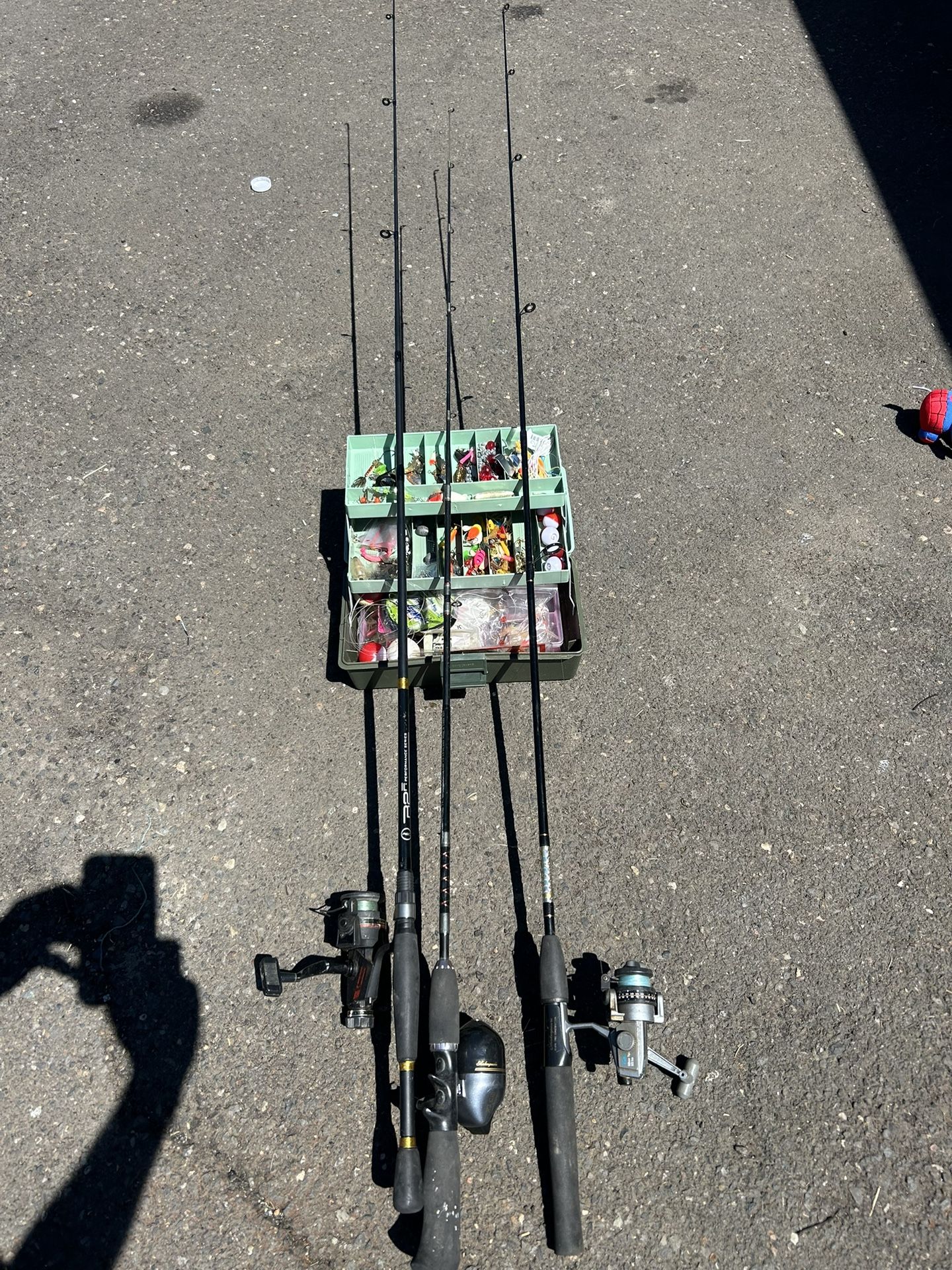 Packed Tackle Box And Rods