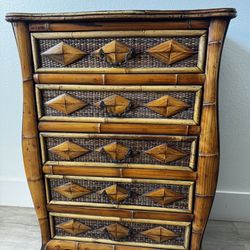 Bamboo 5 Drawer Dresser 24Wx 13.5D x 32.5 H