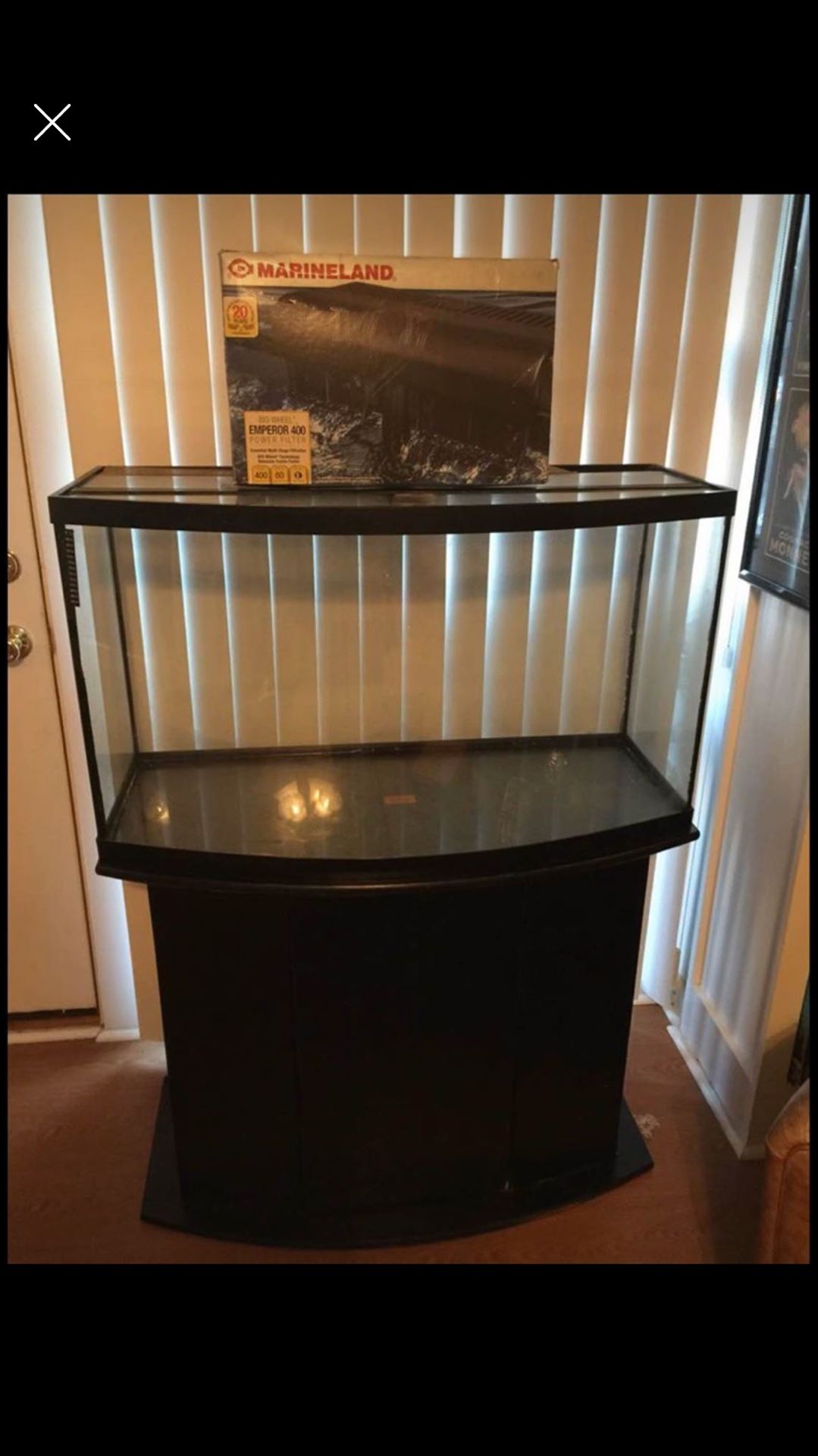 55 gallon bow front fish tank aquarium