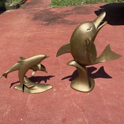 Antique Brass Dolphins