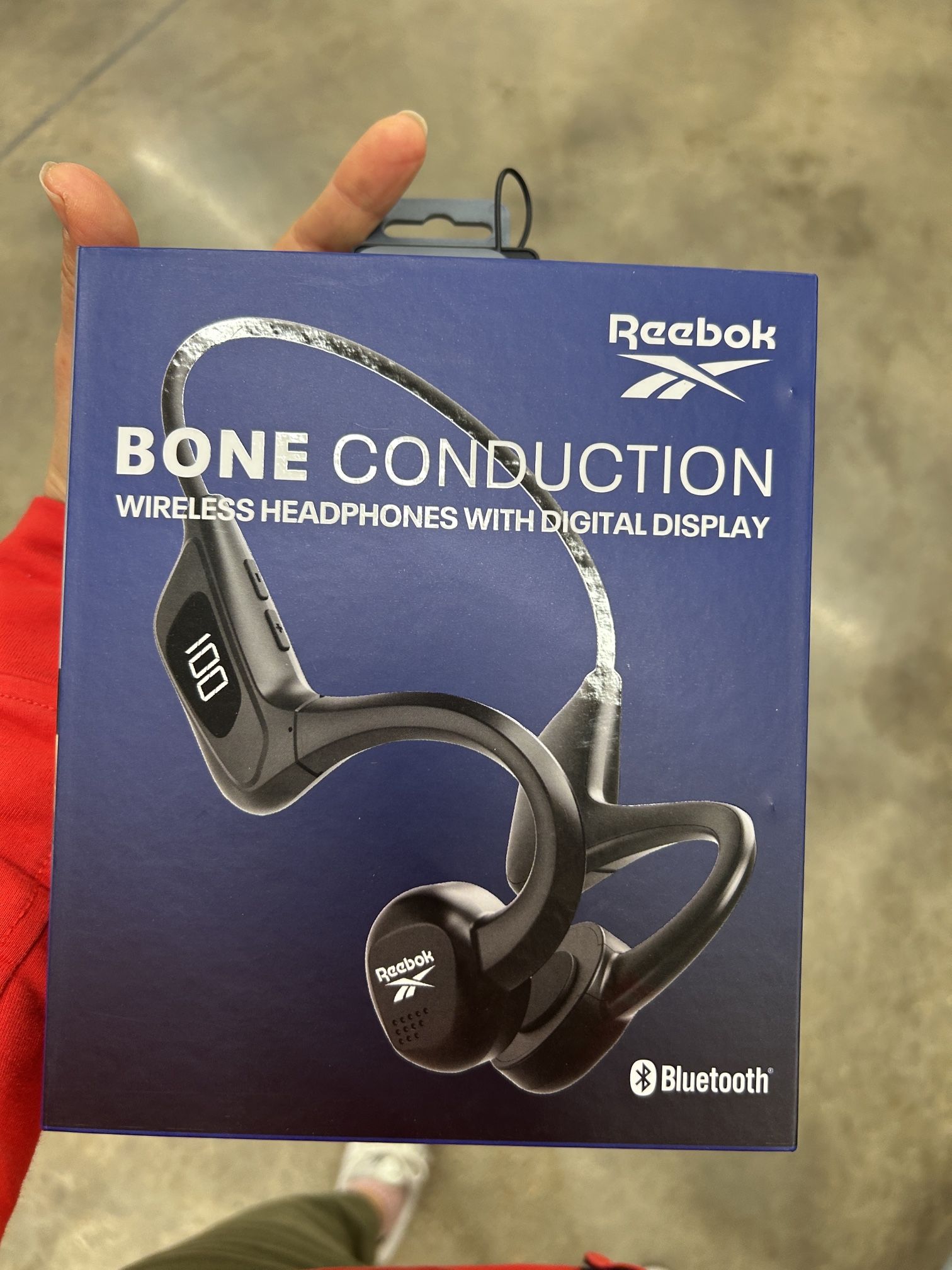 NWT Reebok Bone Conduction wireless Headphones with digital display 