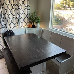 Wooden Corner Dining Table