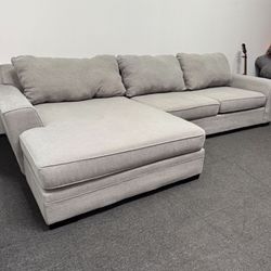 Oversized Chaise Sectional Couch - Prestige - Retails for 2.1k - Can Deliver - Good As New!