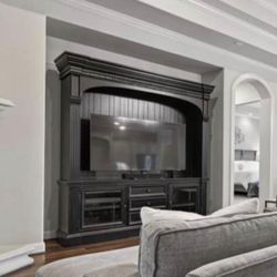 Luxury Entertainment Center – Built-In Lighting- Like New!