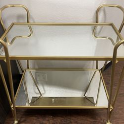 Gold Mirrored Bar Cart