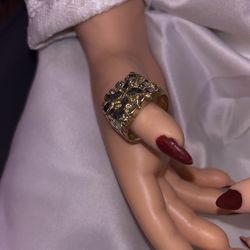 Solid gold 10k nugget ring !! Large nugget