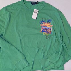 New men's polo Large Long sleeve shirt