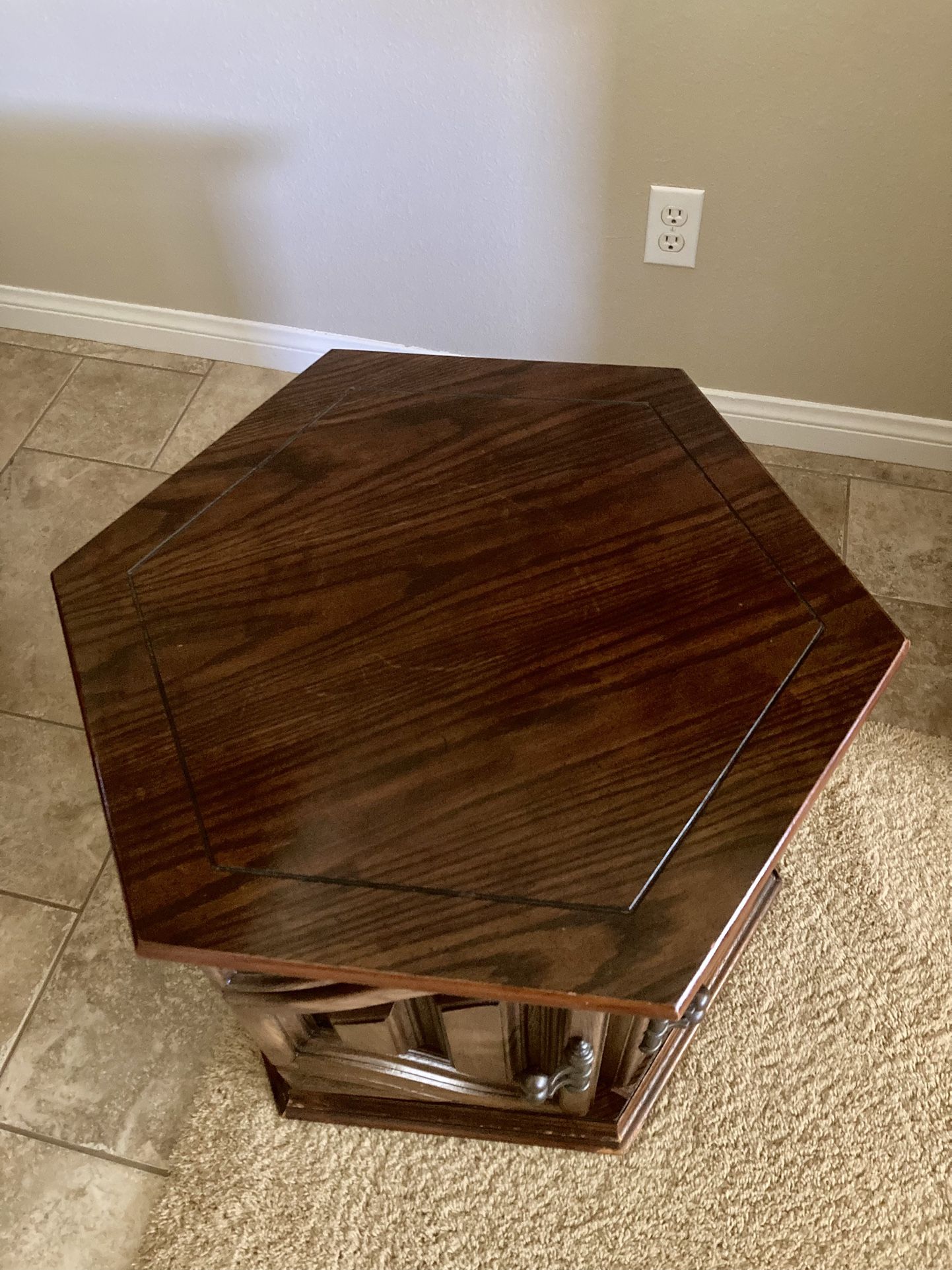 Retro Hexagonal Side Table