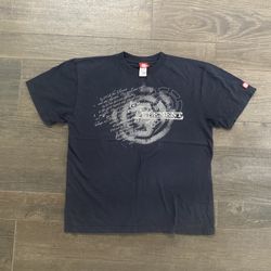 Vintage Y2K Element Black Skater T-Shirt Size Large Grunge Punk