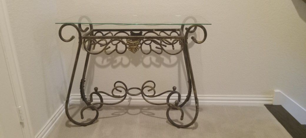 Entryway Table With Glass Top Included 