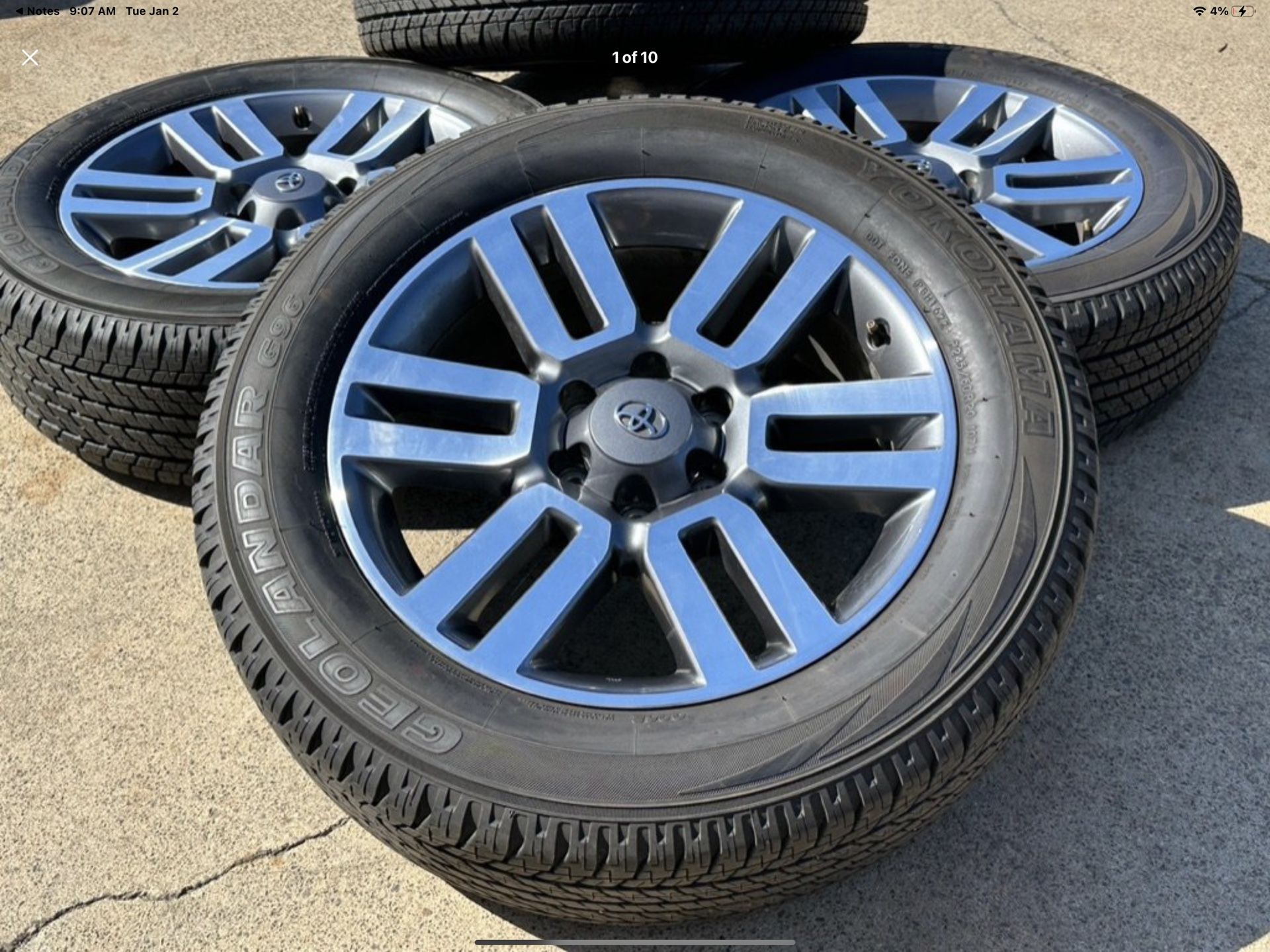 20" 2020 Toyota 4Runner Limited Wheels Tacoma Tundra Sequoia fj Michelin 245/60/20