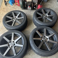 Niche M150 Verona Matte Black 5x112 (WITH TIRES 235/40R18 & PRICE IS NEGOTIABLE)