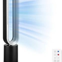 Simple Deluxe 45 Inch Bladeless Tower Fan with Remove, Cooling Fan for Indoor Use, Oscillating Fan for Home Bedroom