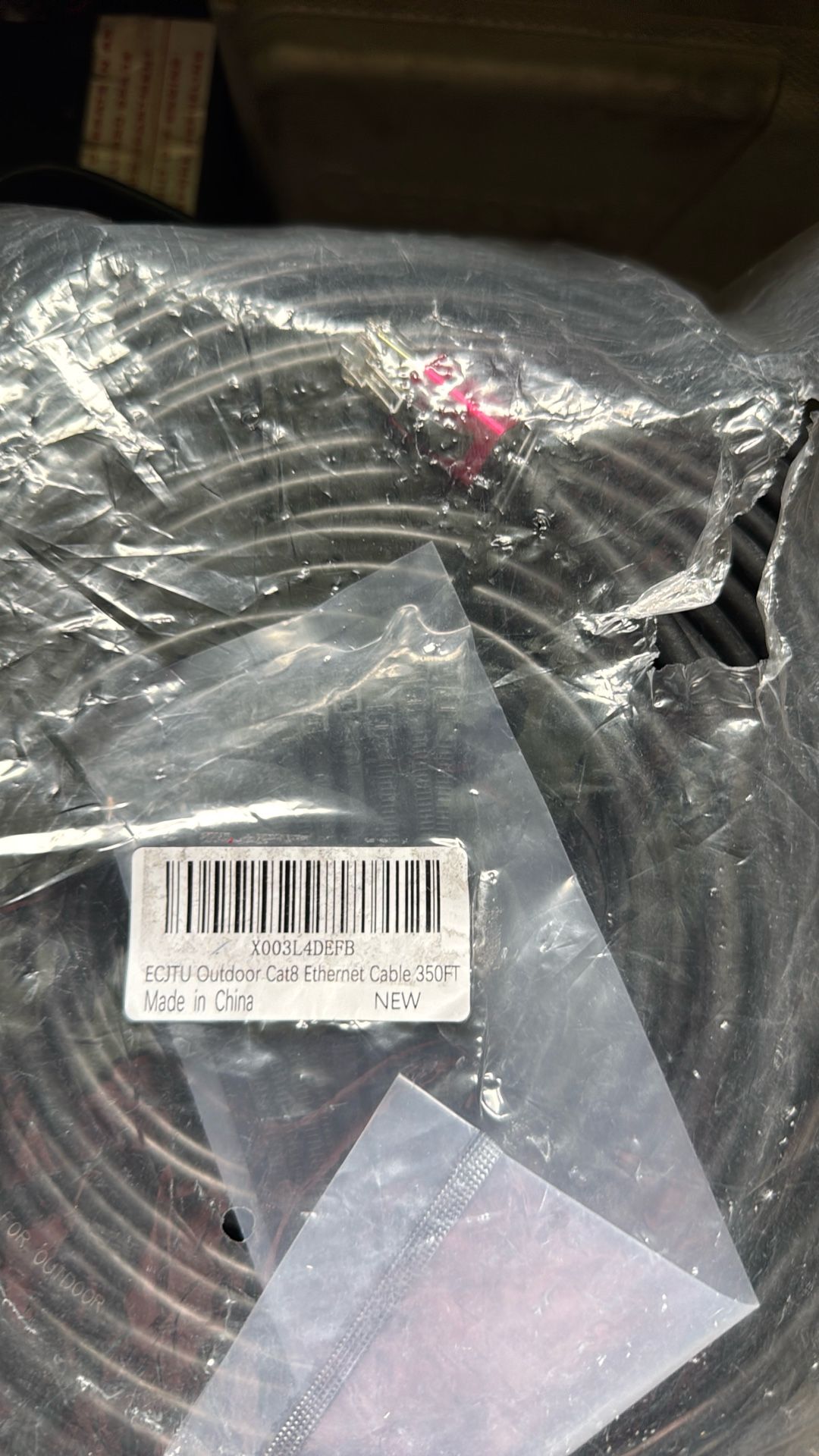 ecjtu Outdoor Cat8 Ethernet Cable 350FT, POE, Heavy Duty Direct Burial
