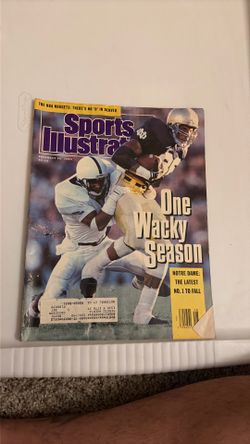 Vintage Sports Illustrated Magazine November 26, 1990 Notre Dame Football One Wacky Season