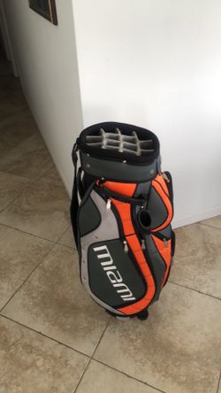 Team Effort Miami Hurricanes 14 slots Cart Golf Bag cooler raincover