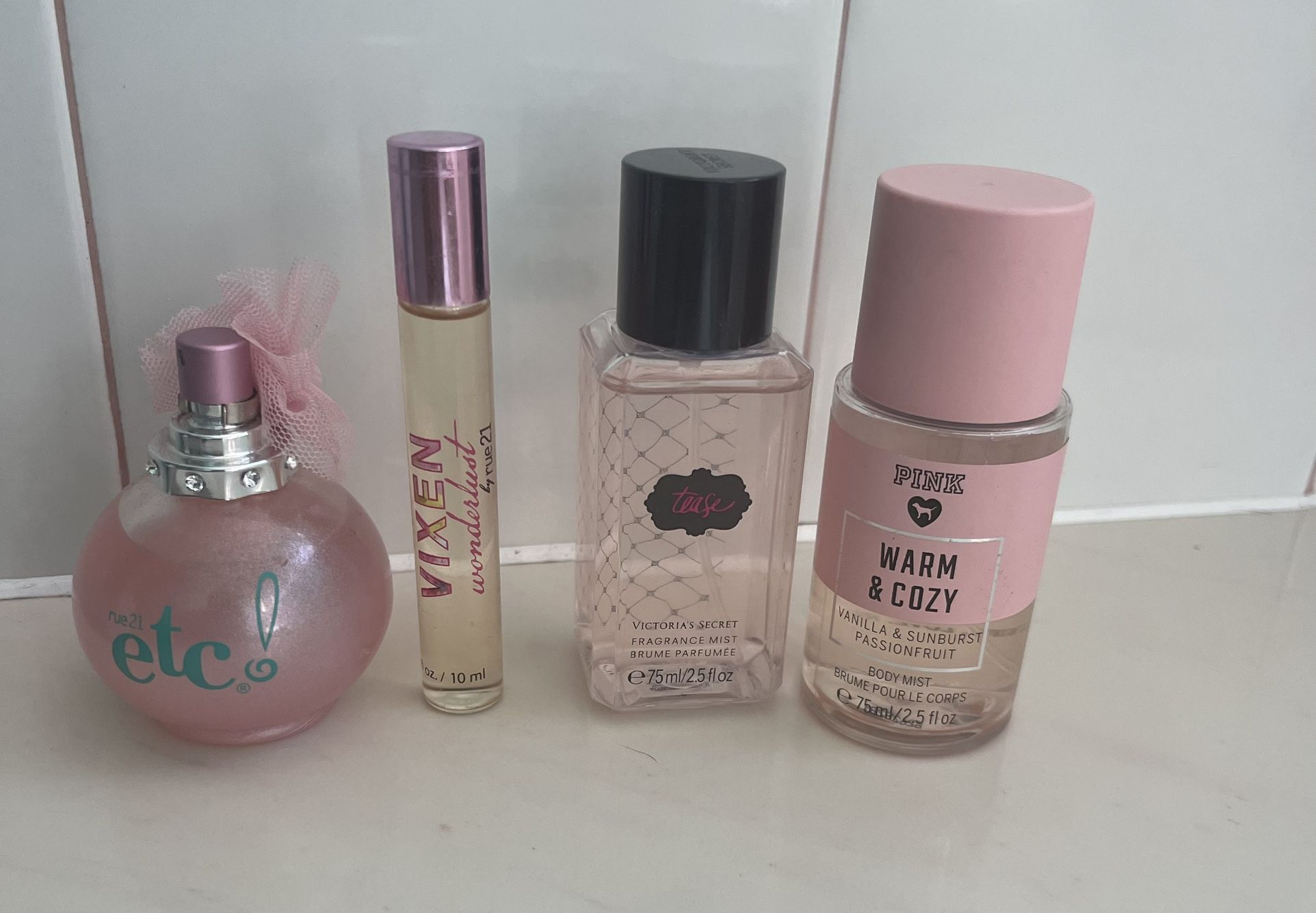 Perfume Rue 21 And VS mist Spray All Used