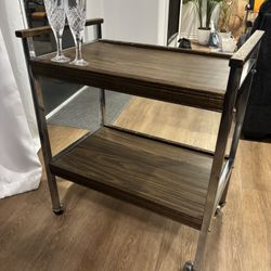 Mid Century Wooden Bar Cart