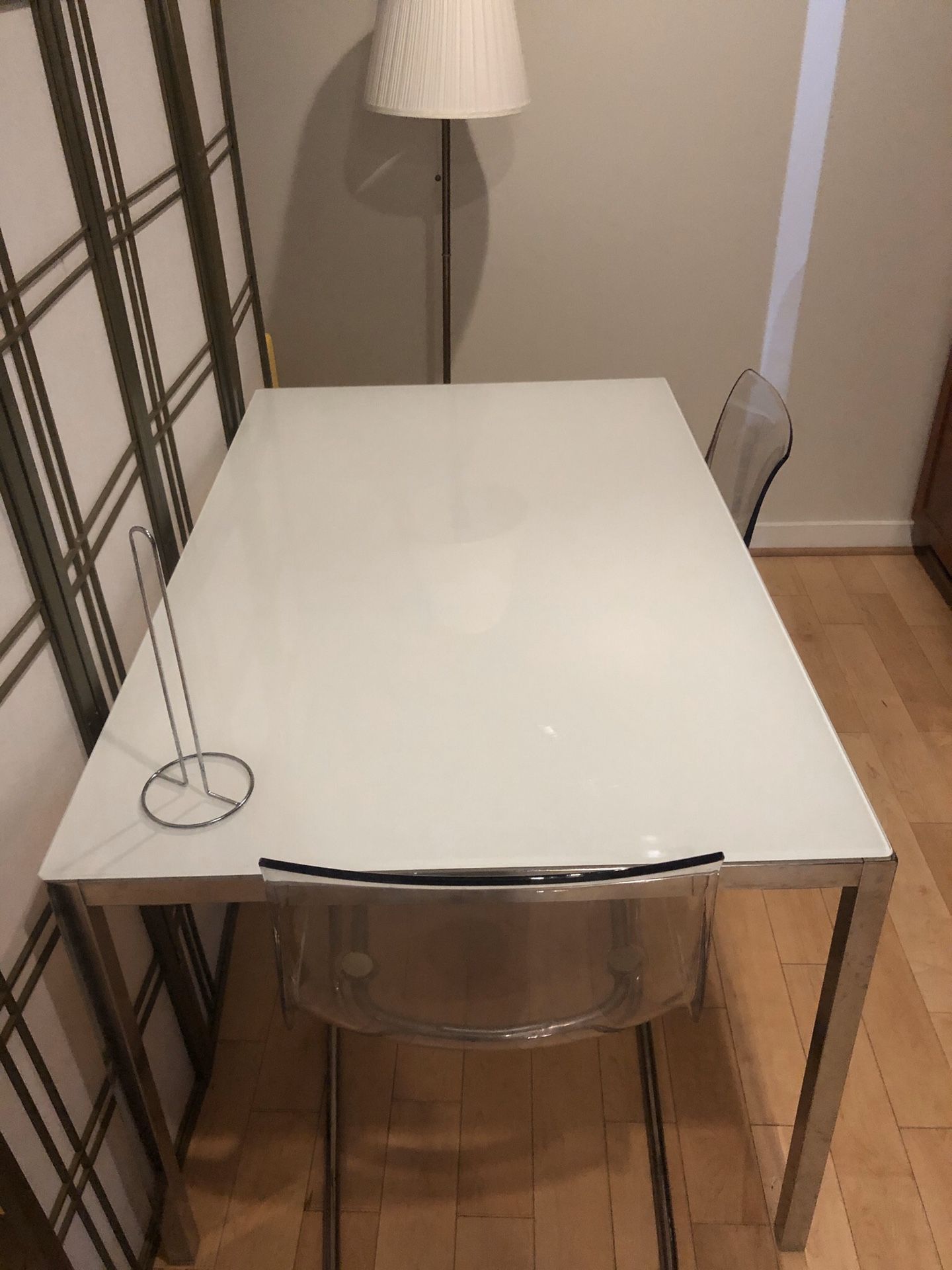 IKEA glass dinning table. No stains and damage.