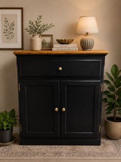 Refinished solid wood cabinet