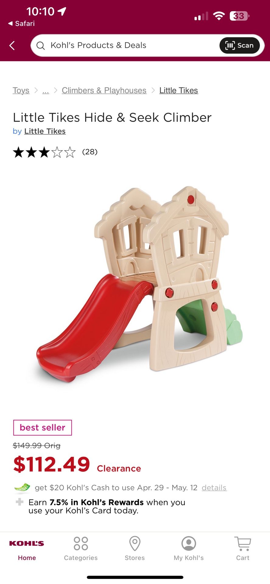 Little Tikes Hide & Seek Climber 