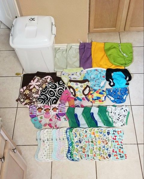 Cloth Diapers, Covers, Inserts, Liners, Training Pants, Wet Bags, etc. (2 pictures posted)
