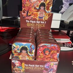 One Piece TCG Mini Tin Pack Set Vol. 1 - TS-01 - LOT of (12) - NEW Display  Box