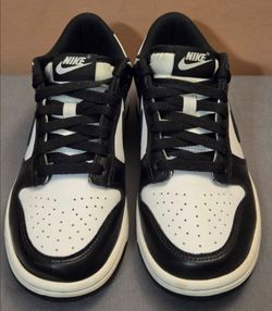 Nike Dunk Low Black and White Sneakers - Sz 5.5y