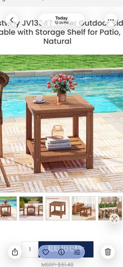 2 tier outdoor side table