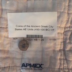 Ancient Greek city state AE 450-100BC VF