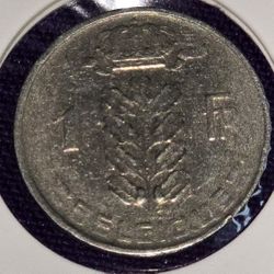 1952 Belgium 1 Franc Coin
