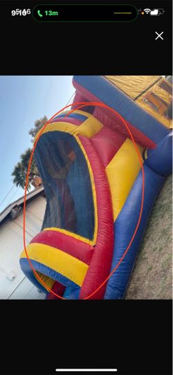 Bounce house with slide