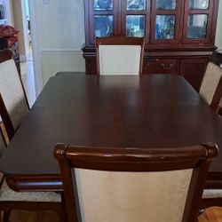 Dining Rm Table,chairs and China Cabinet