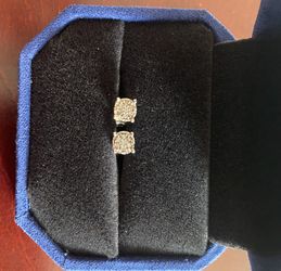 .925 Diamond Cluster Earrings 