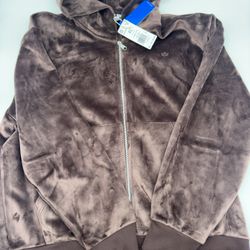 Brown Suede Adidas Jacket