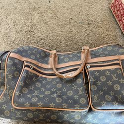 REAL Louis Vuitton Duffel Bag brown
