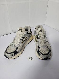Adidas Running Shoes White Silver Black, size 9 (53)