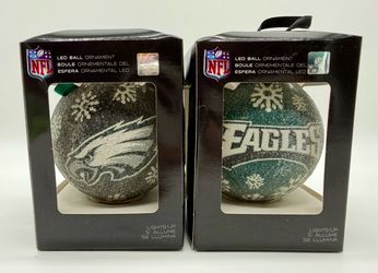 Philadelphia Eagles LED Light Up Christmas Ornaments