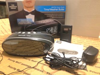 Time & Weather Butler/AM-FM Radio/Dual Alarms 𓏲ּ𝄢 Sharper Image