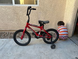 Huffy Rock It Kids Bike with Training Wheels – 16” – $10