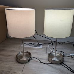 A pair of night light/lamps