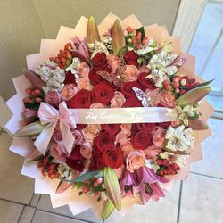 Ramo Buchon Roses Mixed Flower Bouquet 