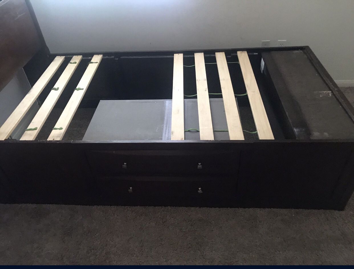 Dark Brown Twin Bed Frame for Sale in Carlsbad, CA OfferUp