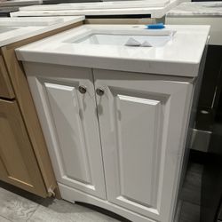 Bathroom vanity 24 inch white 