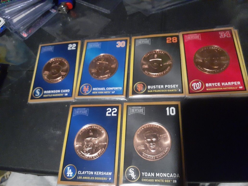 2018 Baseball Treasure Single Coin Cards